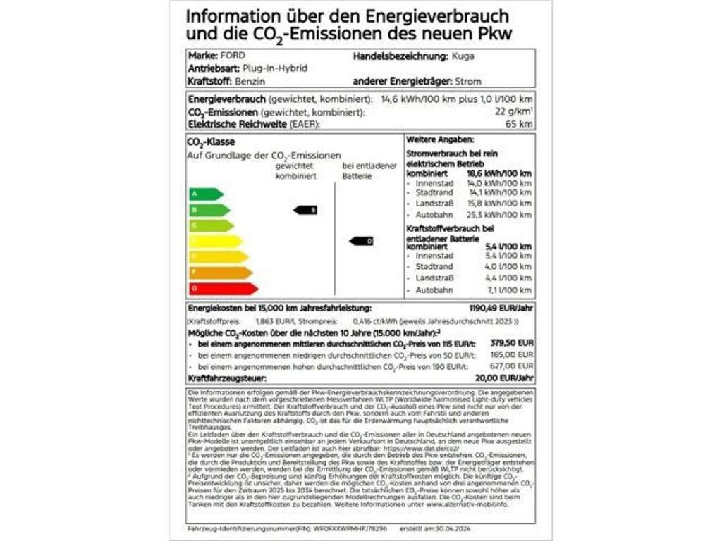 Ford Kuga 2024 Hybride Benzine
