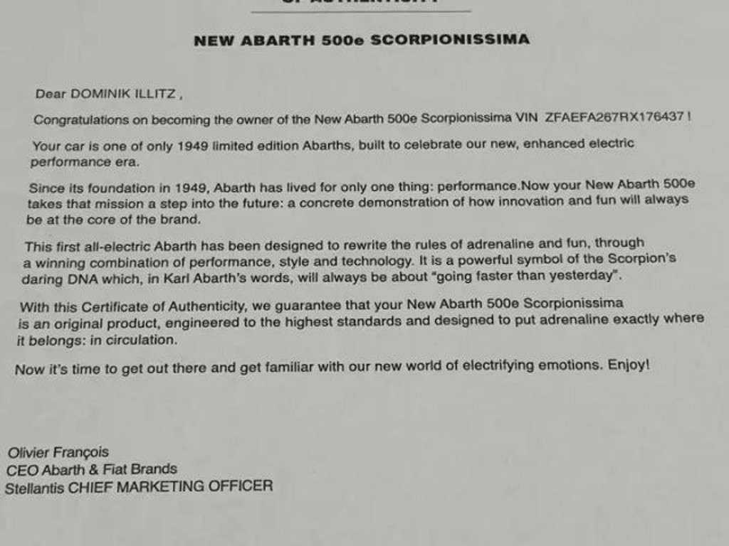 Abarth 500e