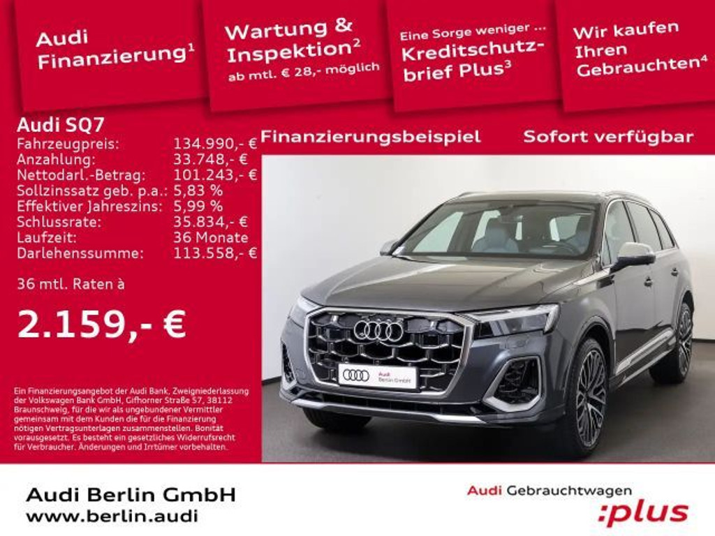 Audi SQ7 2025 Benzine