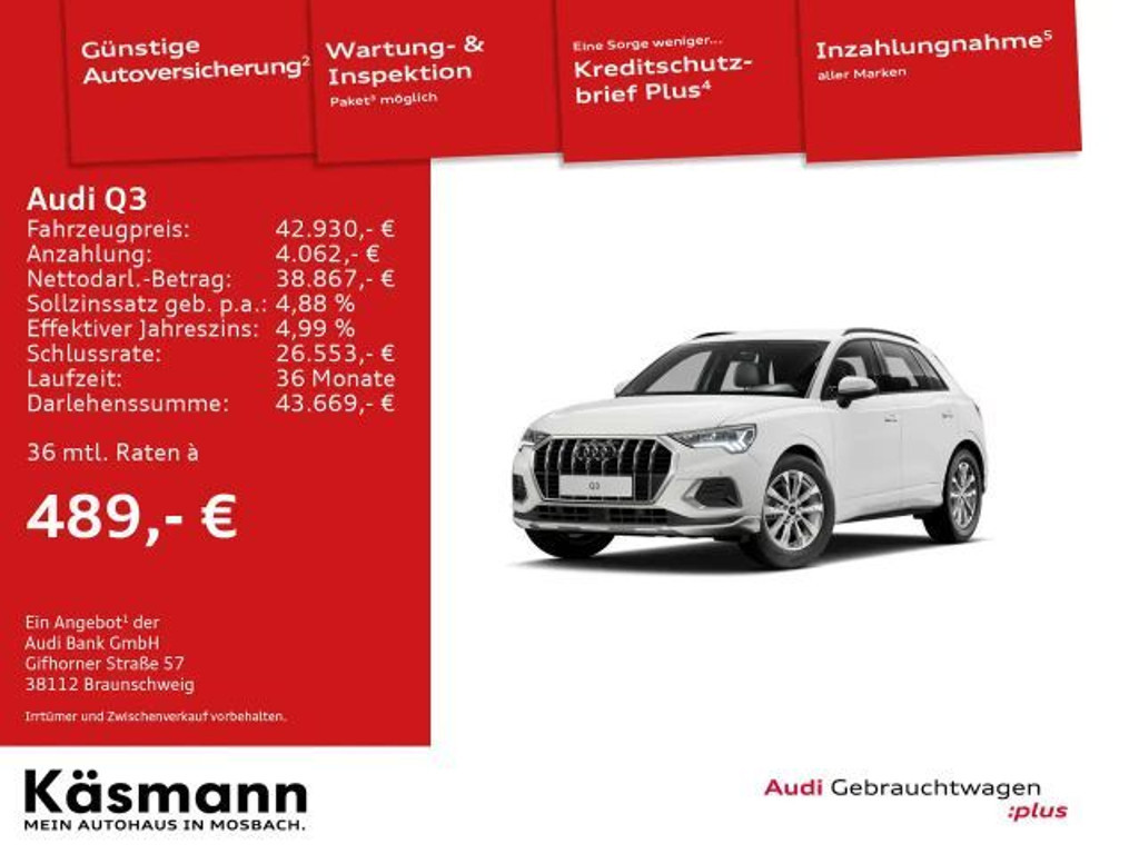 Audi Q3 2025 Benzine