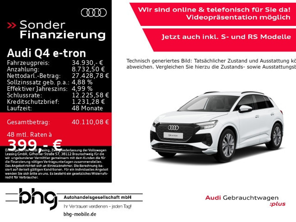 Audi Q4 e-tron 2023 Elektrisch