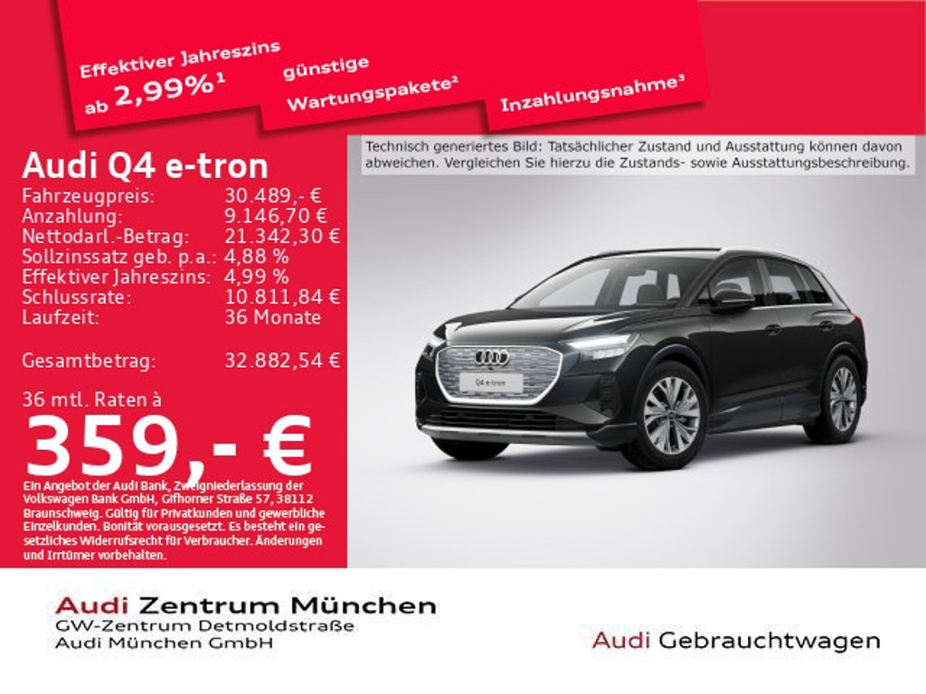 Audi Q4 e-tron 2022 Elektrisch