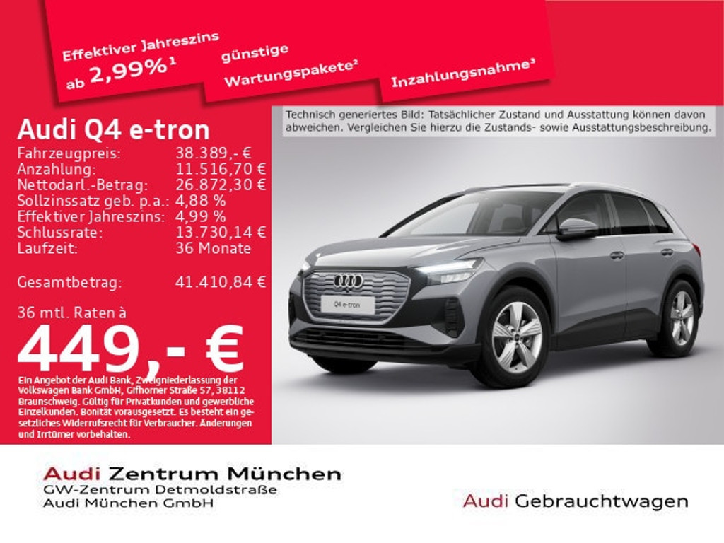 Audi Q4 e-tron 2022 Elektrisch