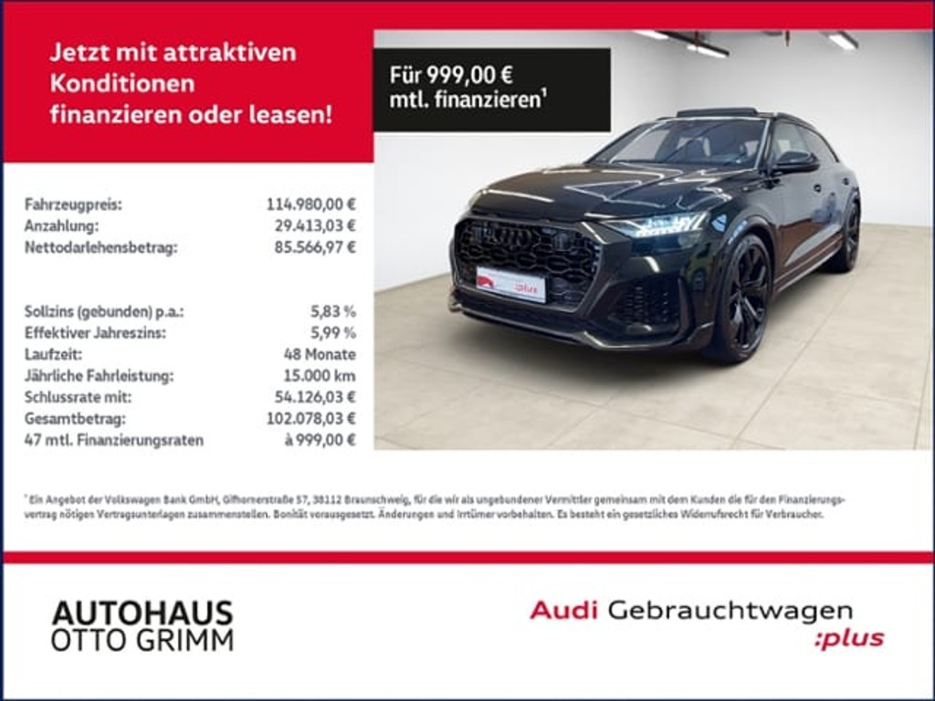 Audi RS Q8 2022 Benzine