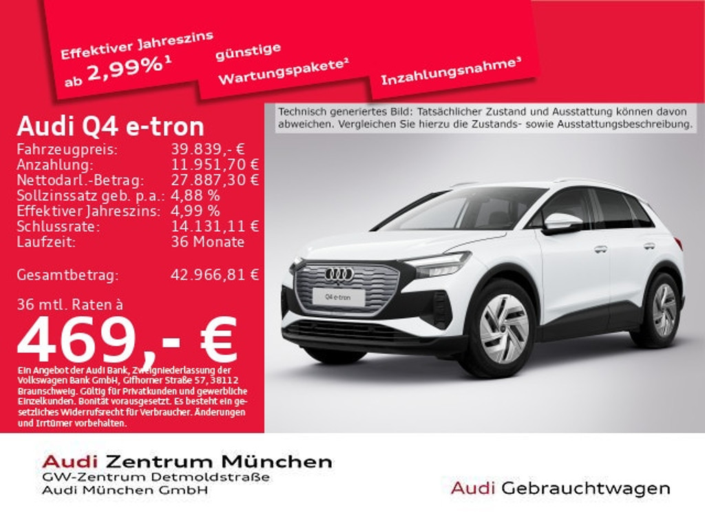 Audi Q4 e-tron 2023 Elektrisch