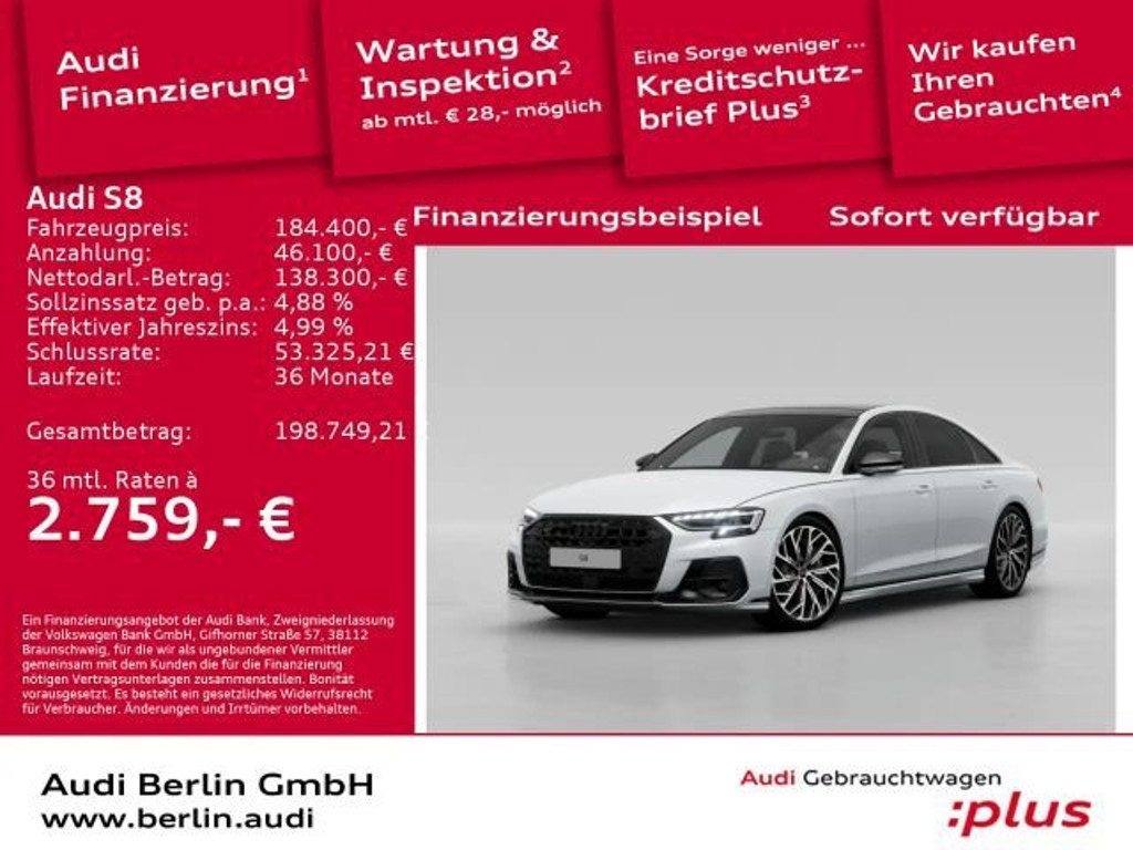 Audi S8 2025 Benzine