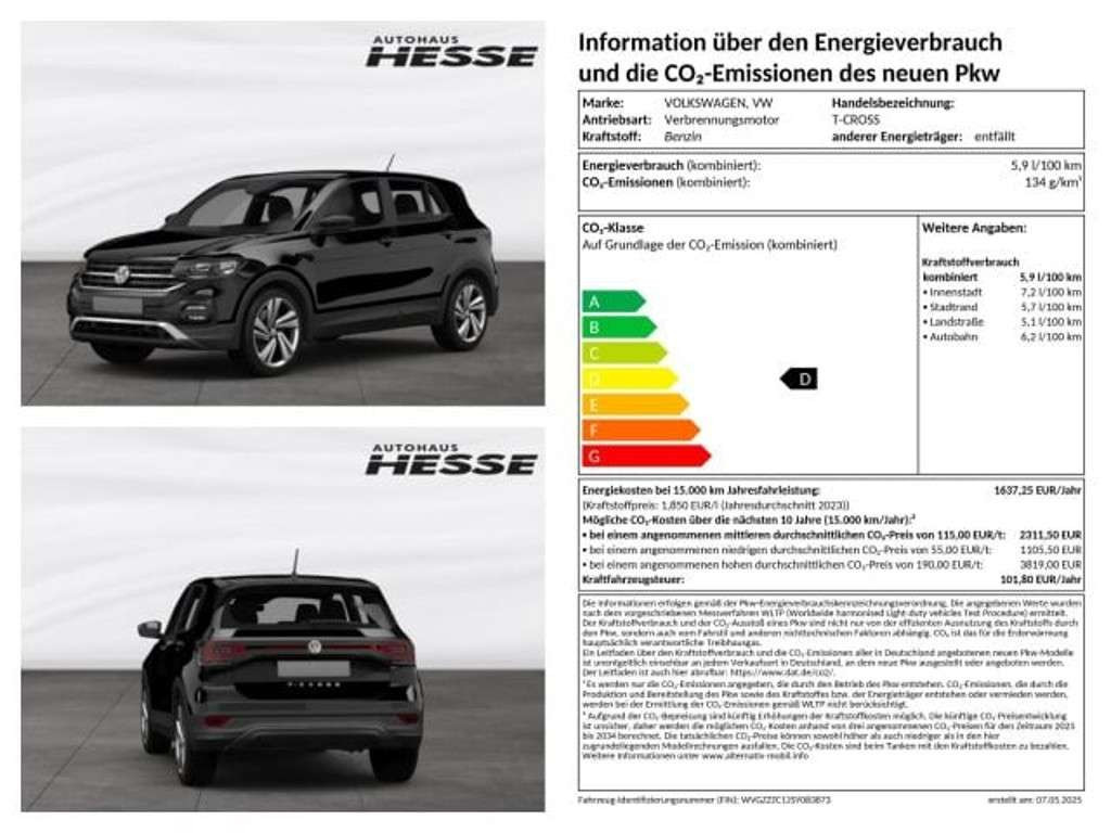 Volkswagen T-Cross 2025 Benzine