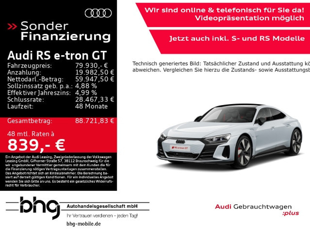 Audi RS e-tron GT 2022 Elektrisch