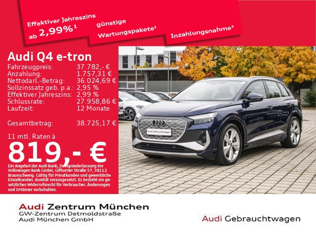 Audi Q4 e-tron 2022 Elektrisch