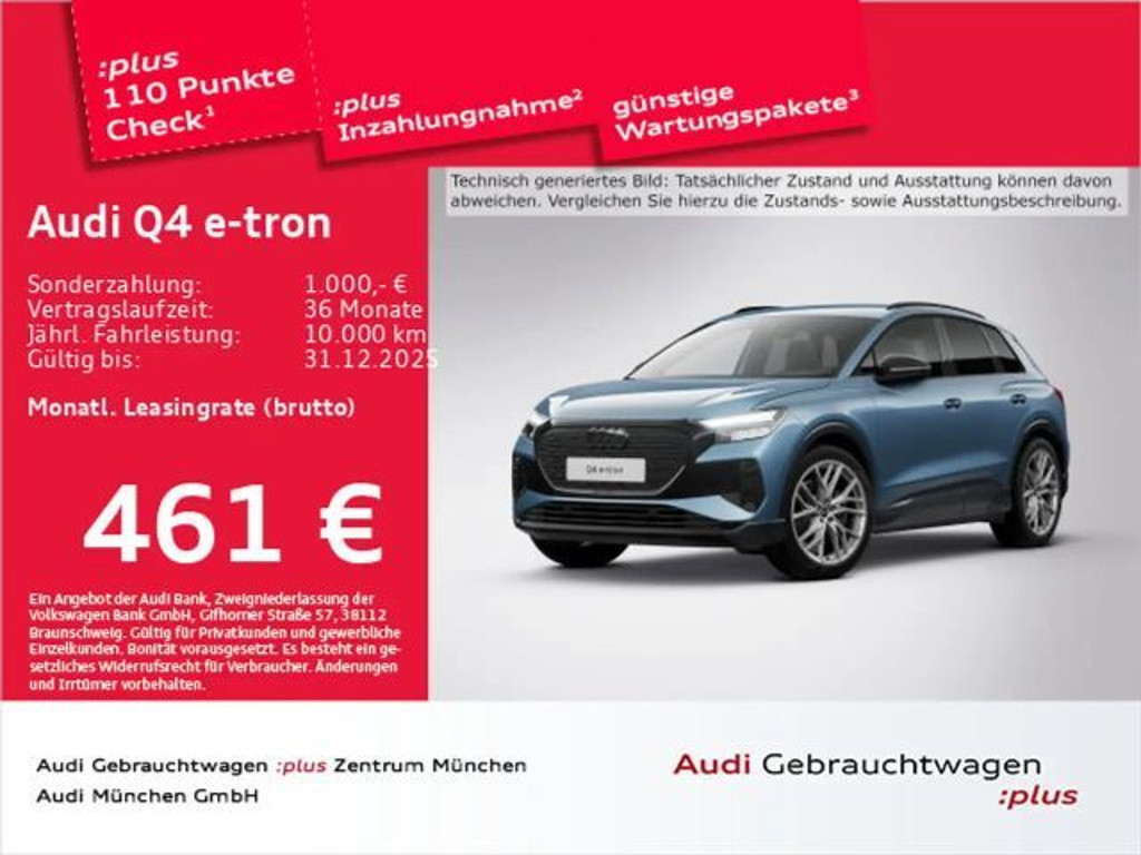 Audi Q4 e-tron 2025 Elektrisch