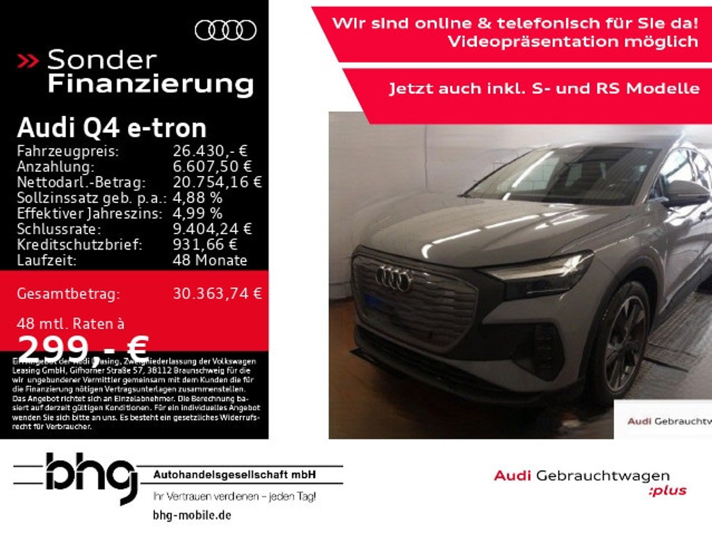 Audi Q4 e-tron 2022 Elektrisch