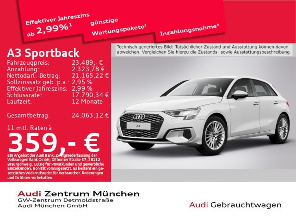 Audi A3 2023 Benzine