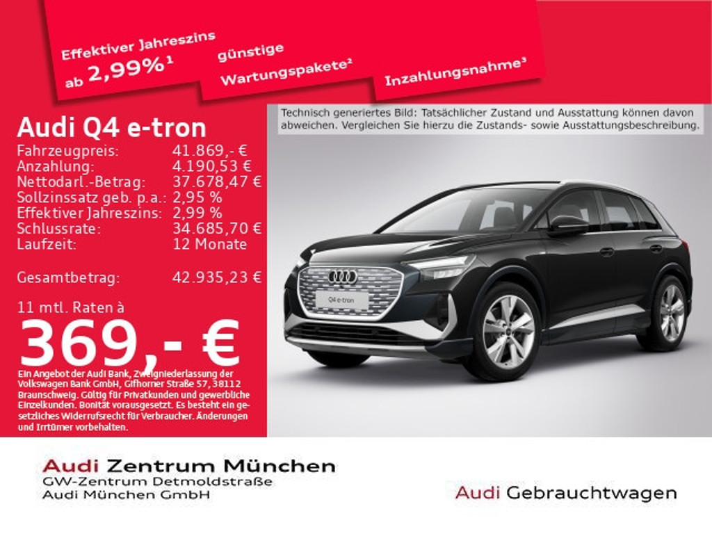 Audi Q4 e-tron 2023 Elektrisch