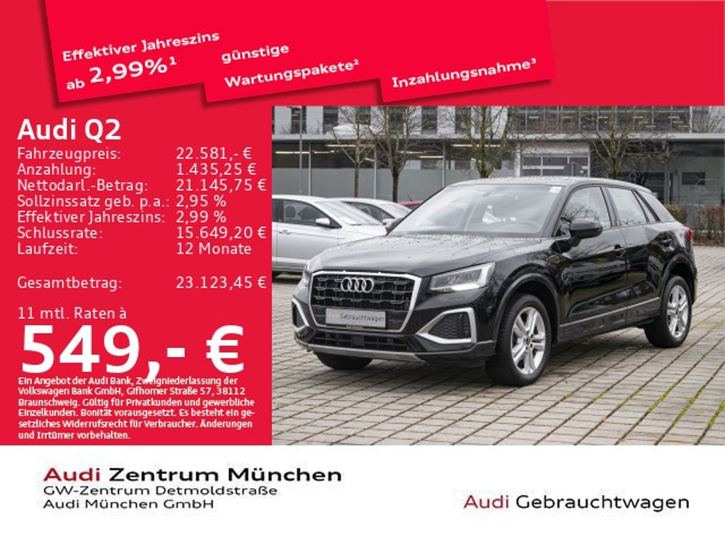Audi Q2 2022 Benzine