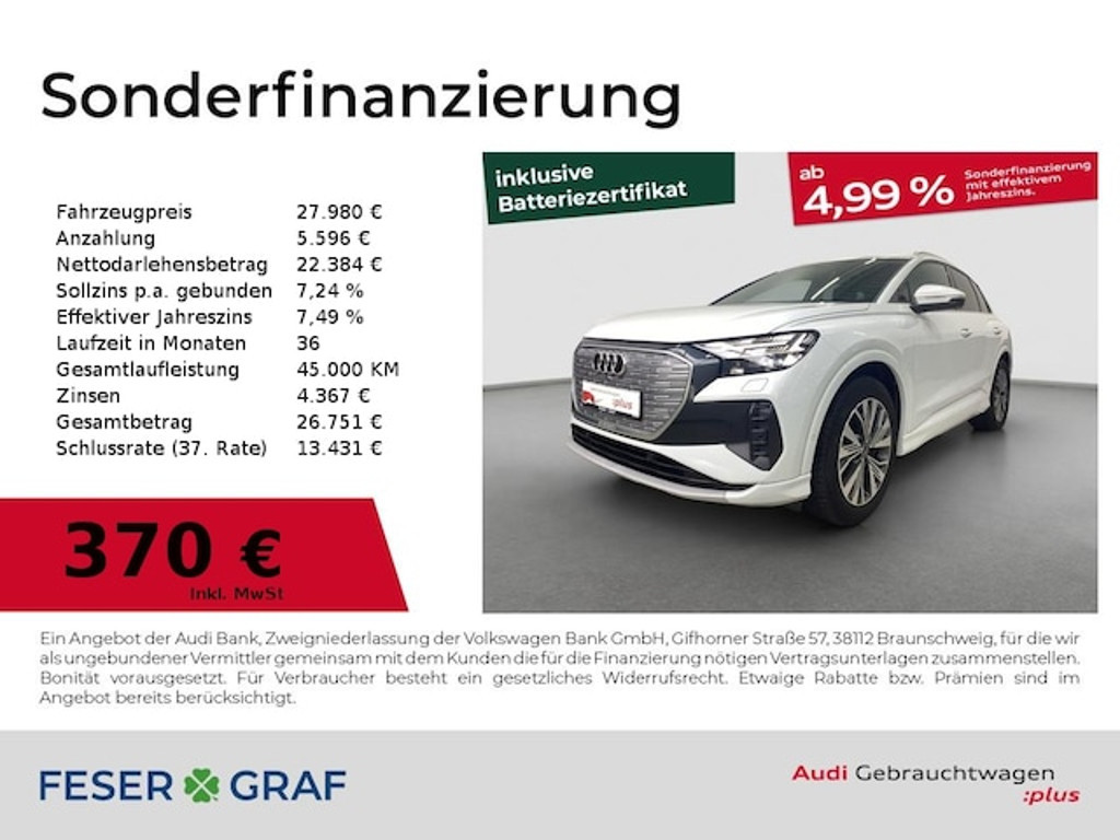 Audi Q4 e-tron 2022 Elektrisch