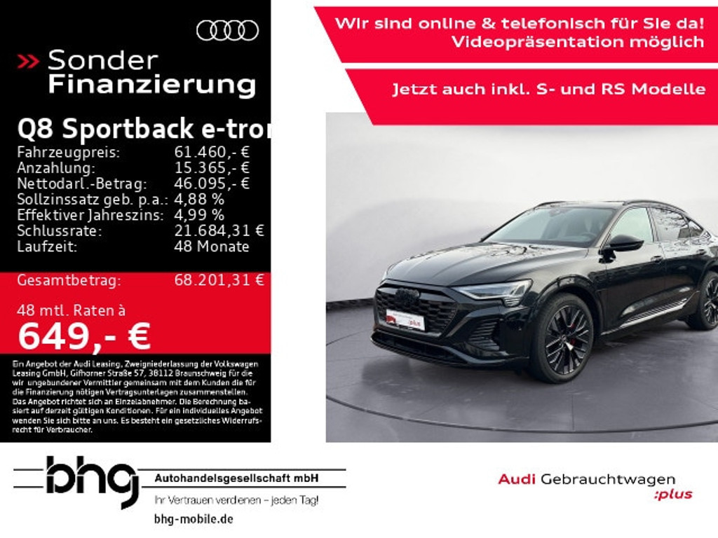 Audi Q8 e-tron 2023 Elektrisch