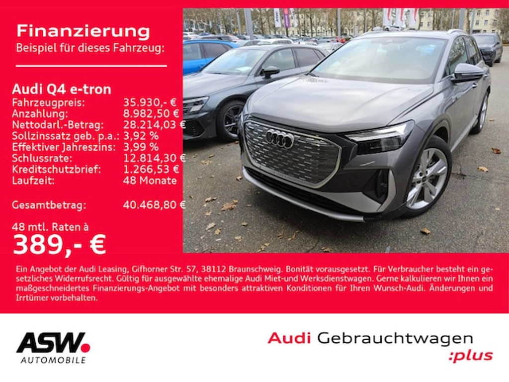 Audi Q4 e-tron 2022 Elektrisch