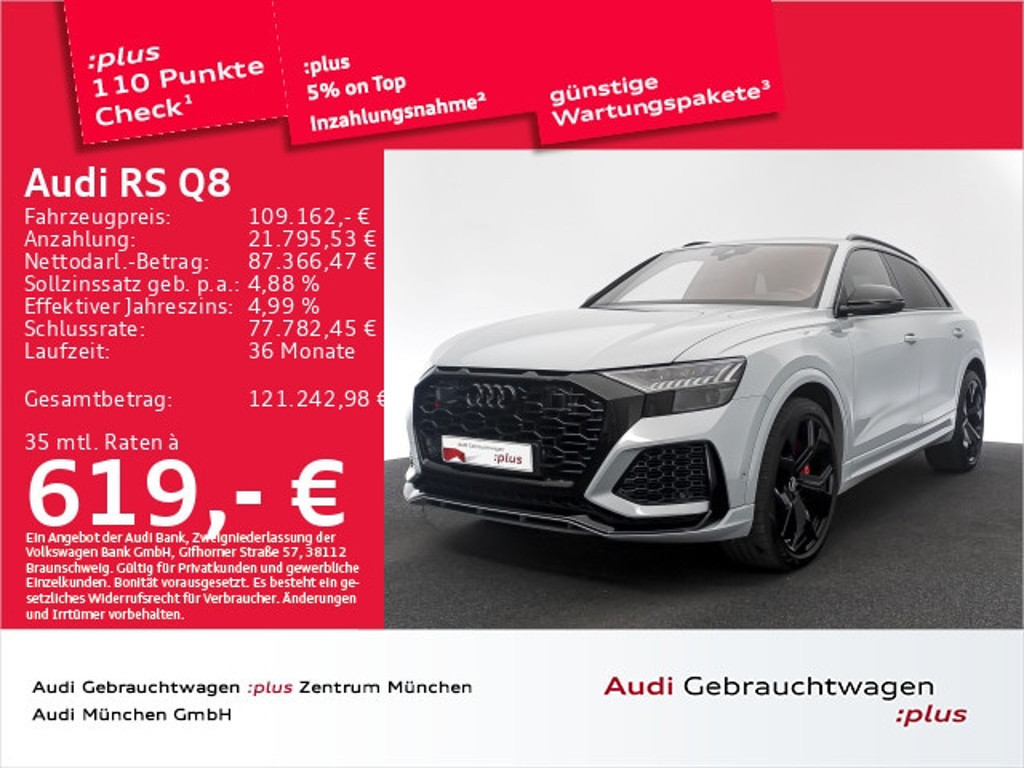 Audi RS Q8 2022 Benzine