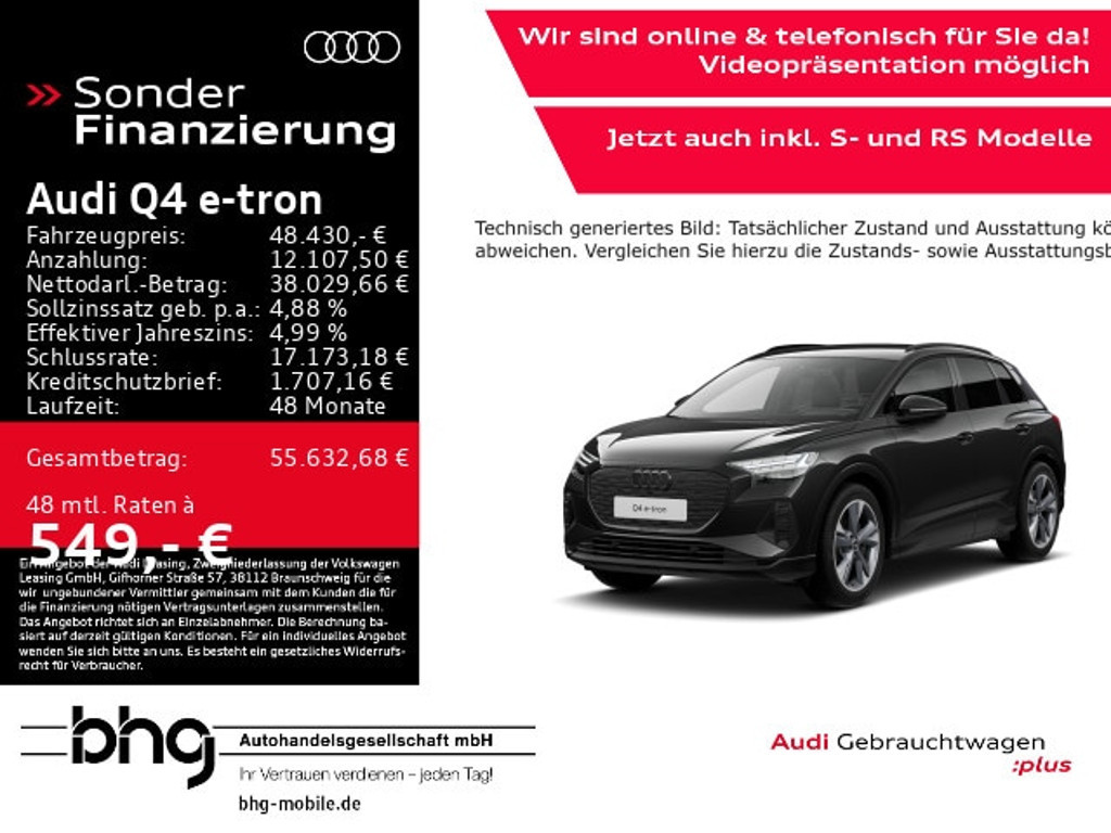 Audi Q4 e-tron 2024 Elektrisch
