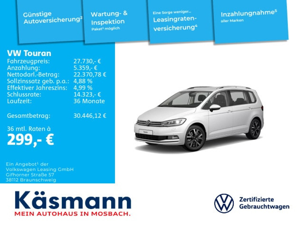 Volkswagen Touran 2022 Benzine