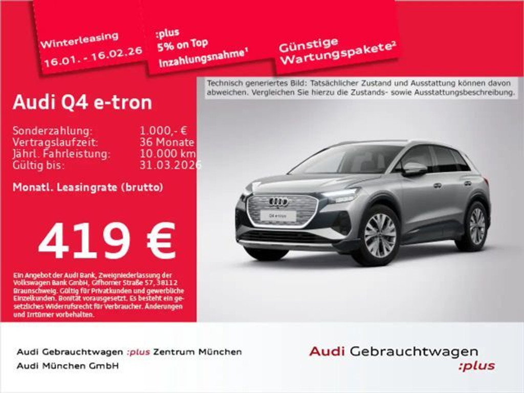 Audi Q4 e-tron 2024 Elektrisch