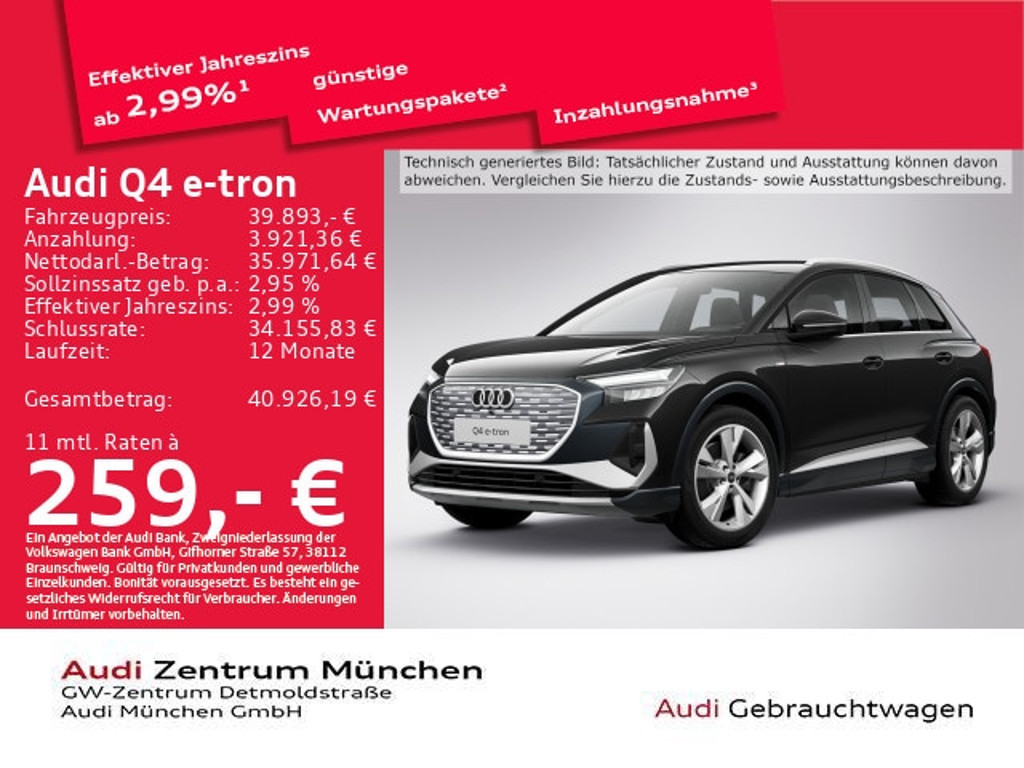 Audi Q4 e-tron 2023 Elektrisch