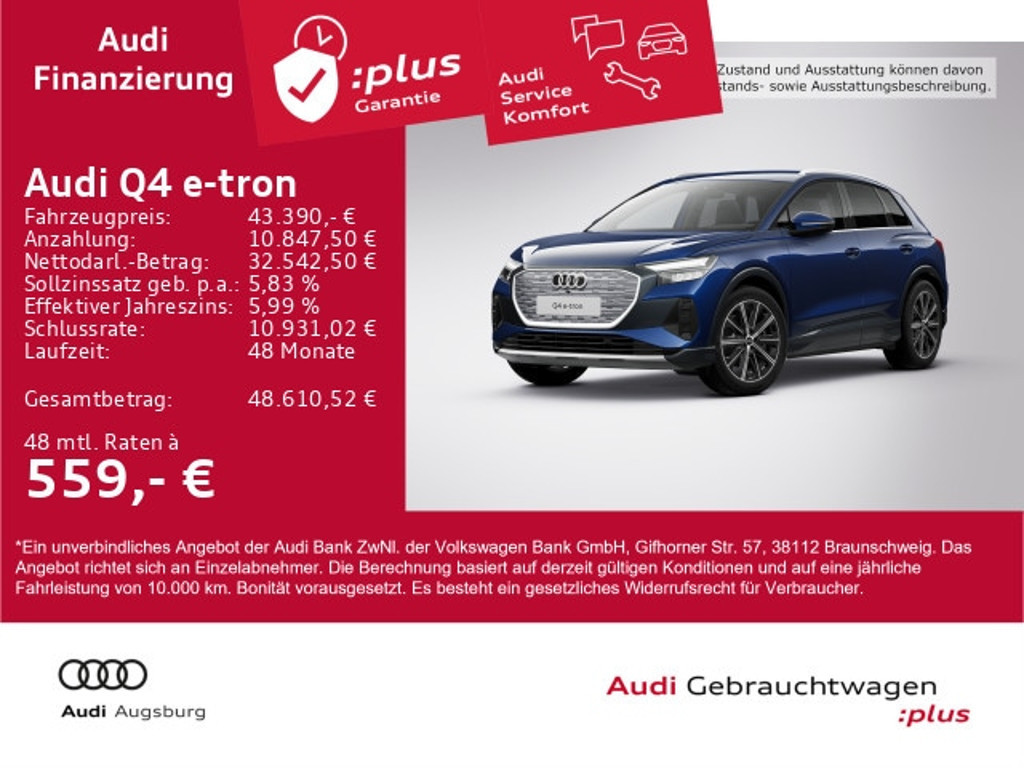 Audi Q4 e-tron 2024 Elektrisch