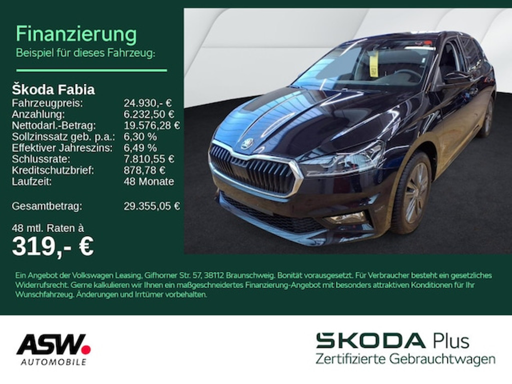 Skoda Fabia 2025 Benzine