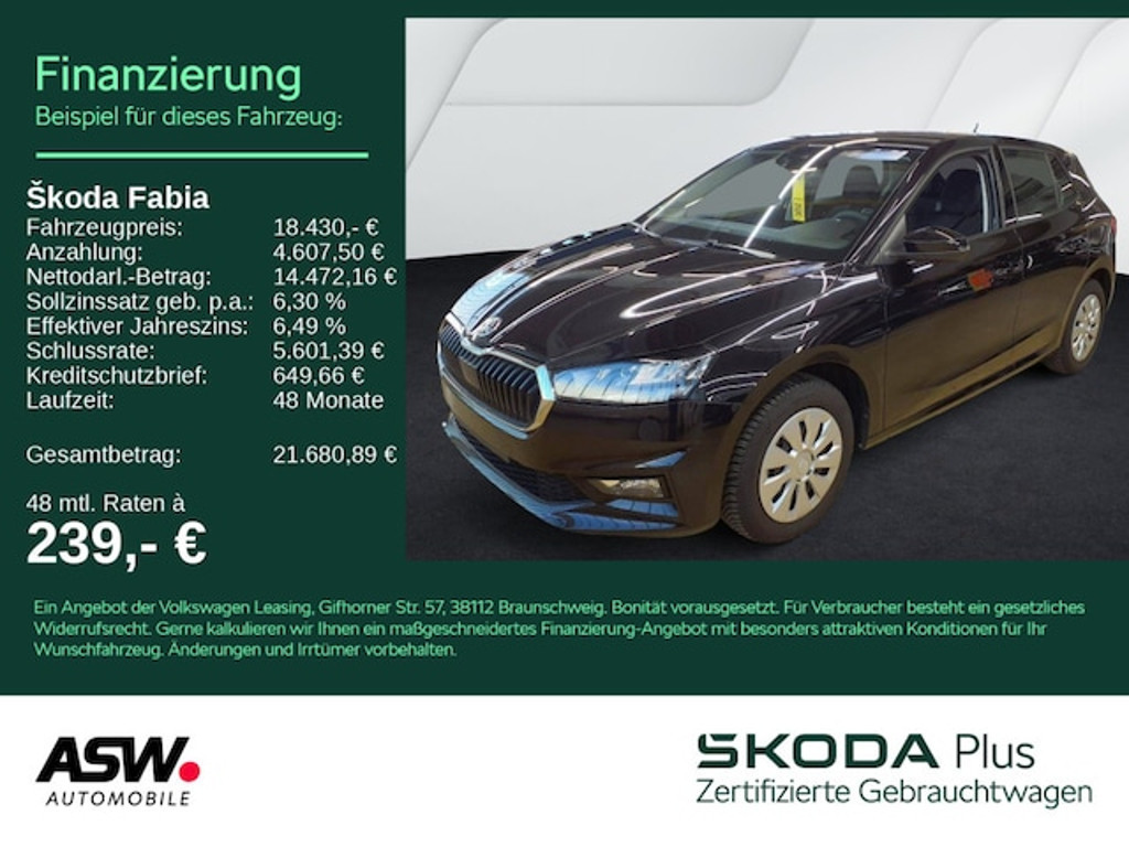 Skoda Fabia 2025 Benzine