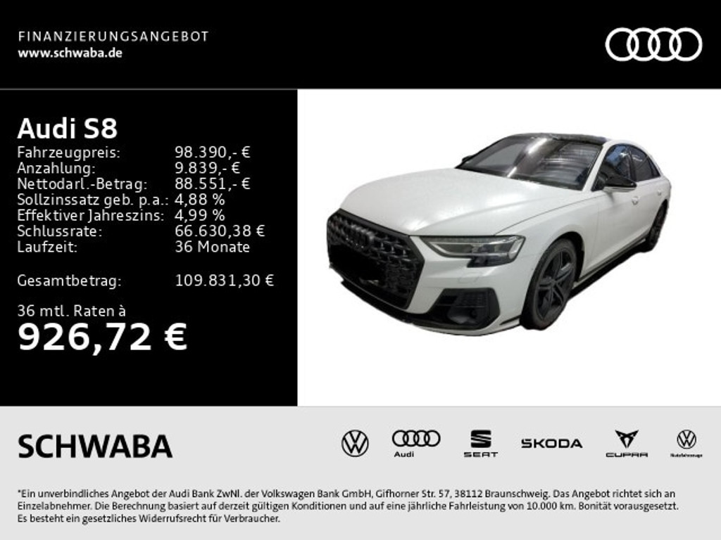 Audi S8 2024 Benzine