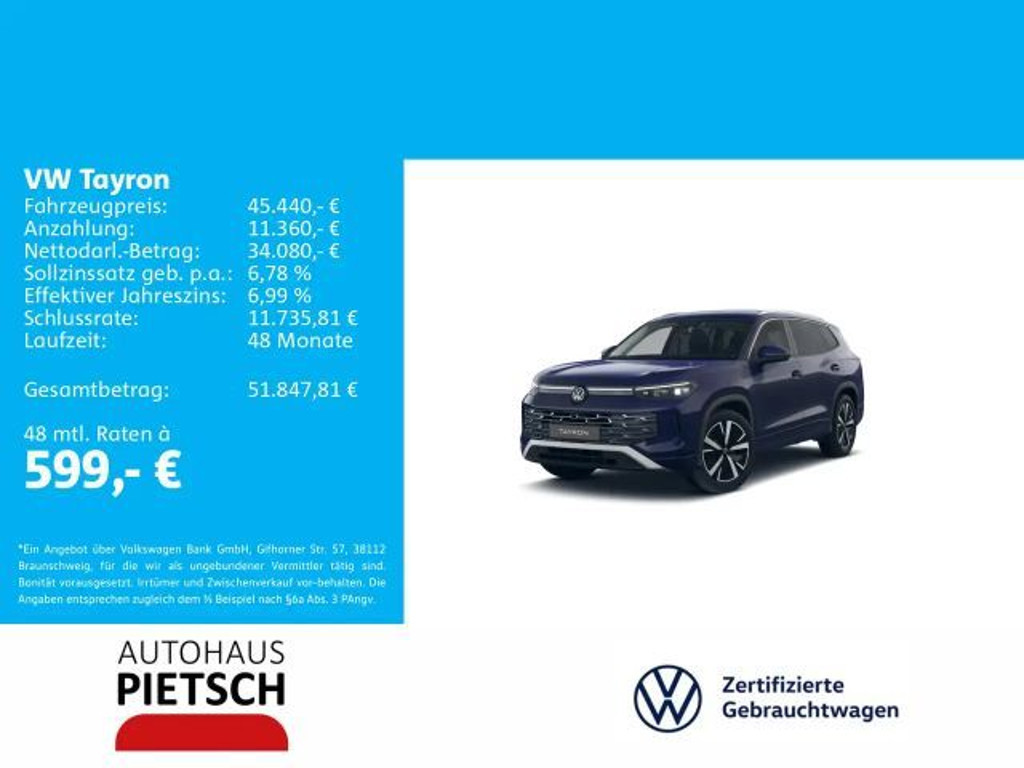 Volkswagen Tayron 2025 Benzine