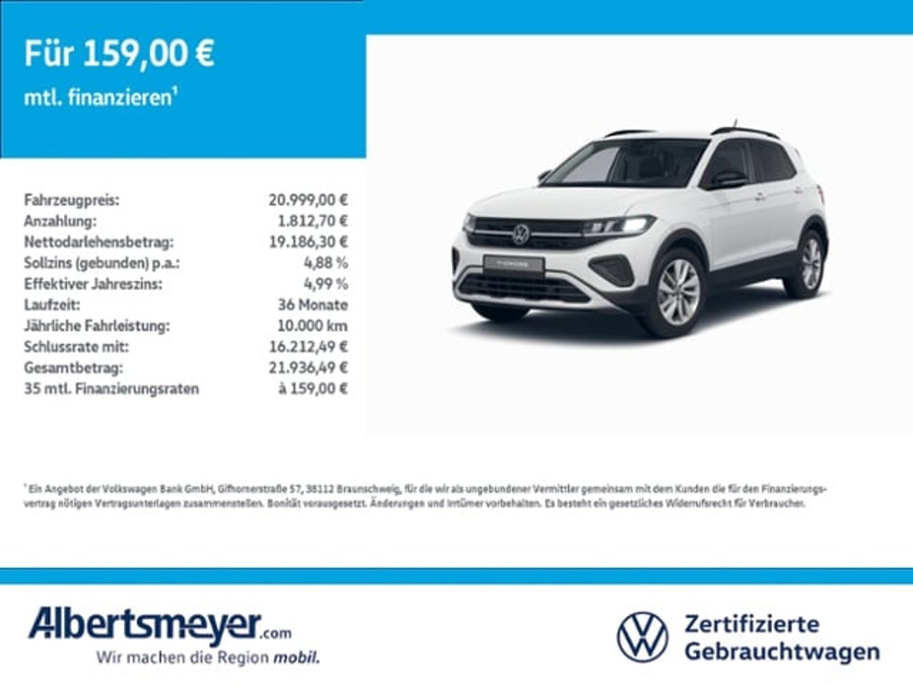Volkswagen T-Cross 2025 Benzine