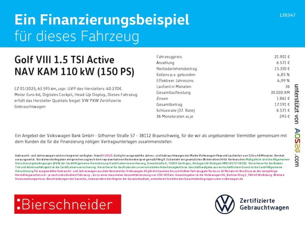 Volkswagen Golf 2023 Benzine