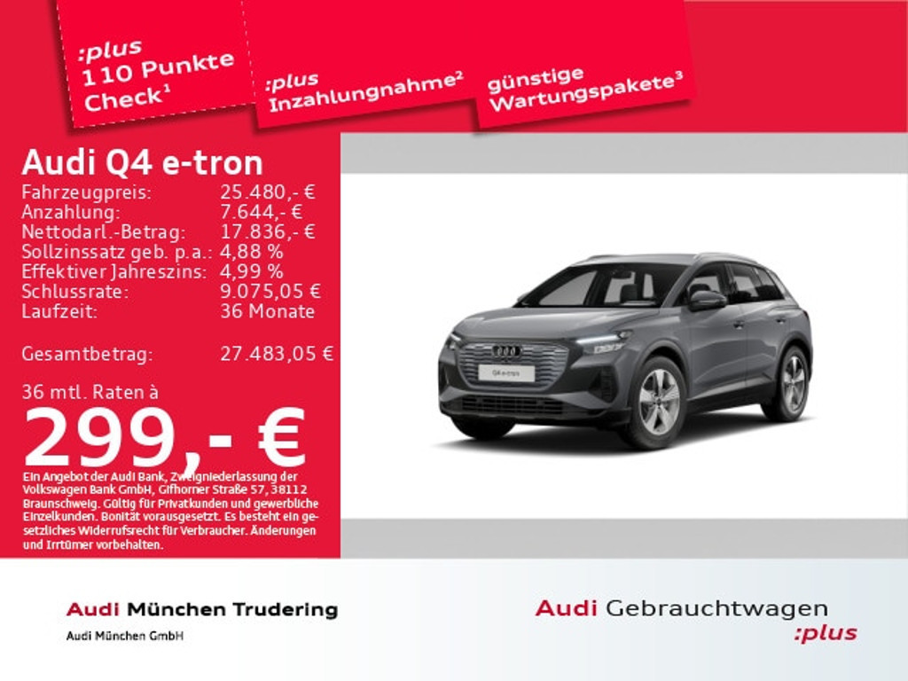 Audi Q4 e-tron 2022 Elektrisch