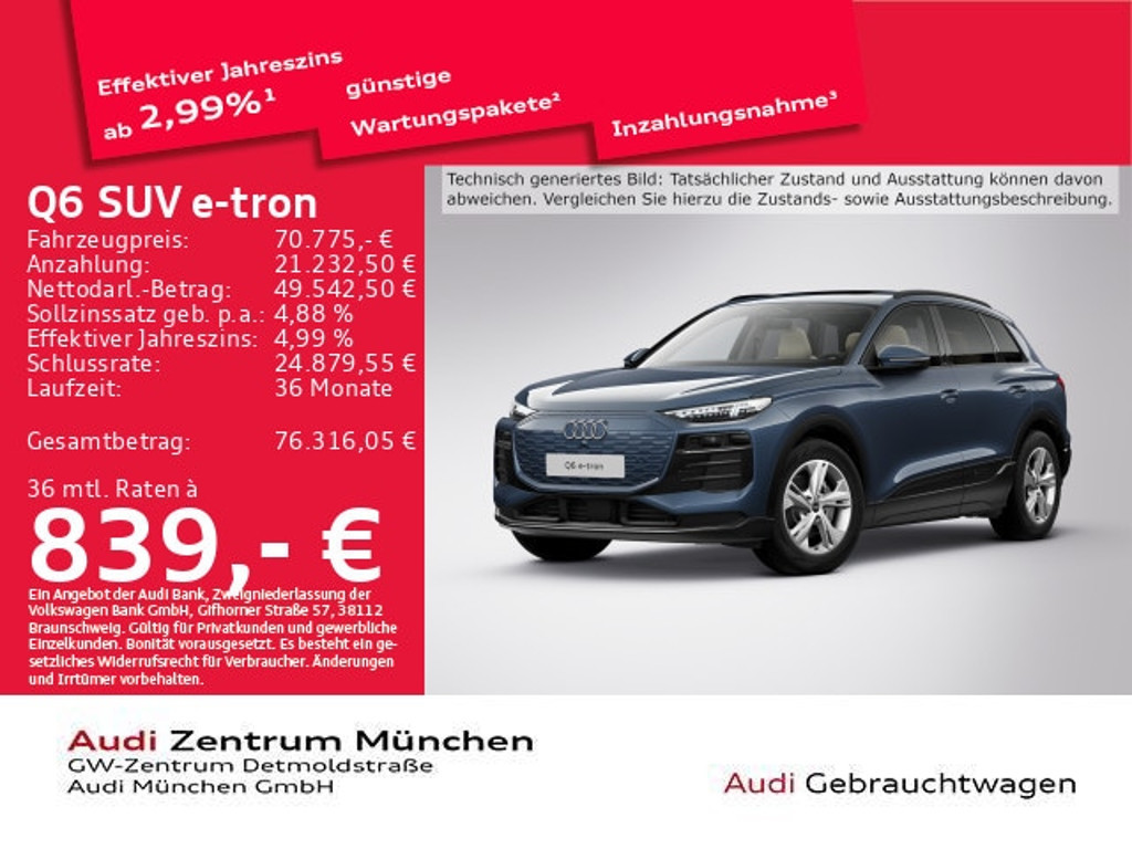 Audi Q6 e-tron 2024 Elektrisch