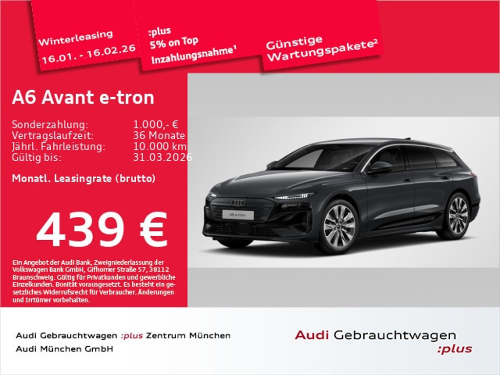 Audi A6 e-tron 2025 Elektrisch