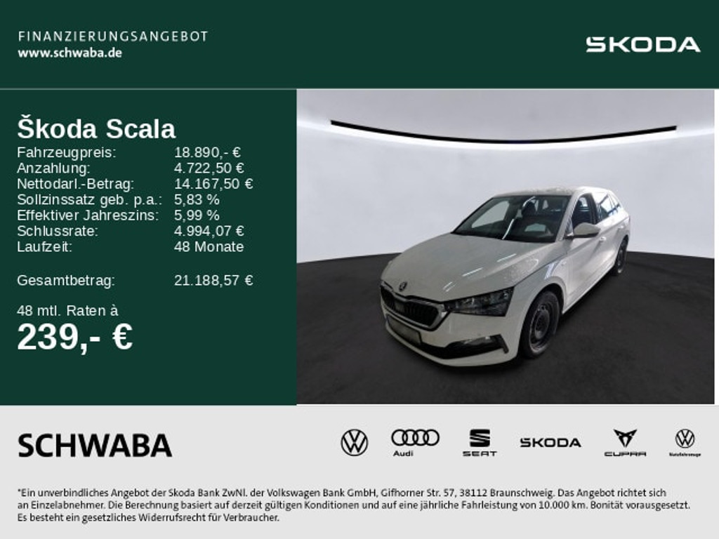 Skoda Scala 2022 Benzine