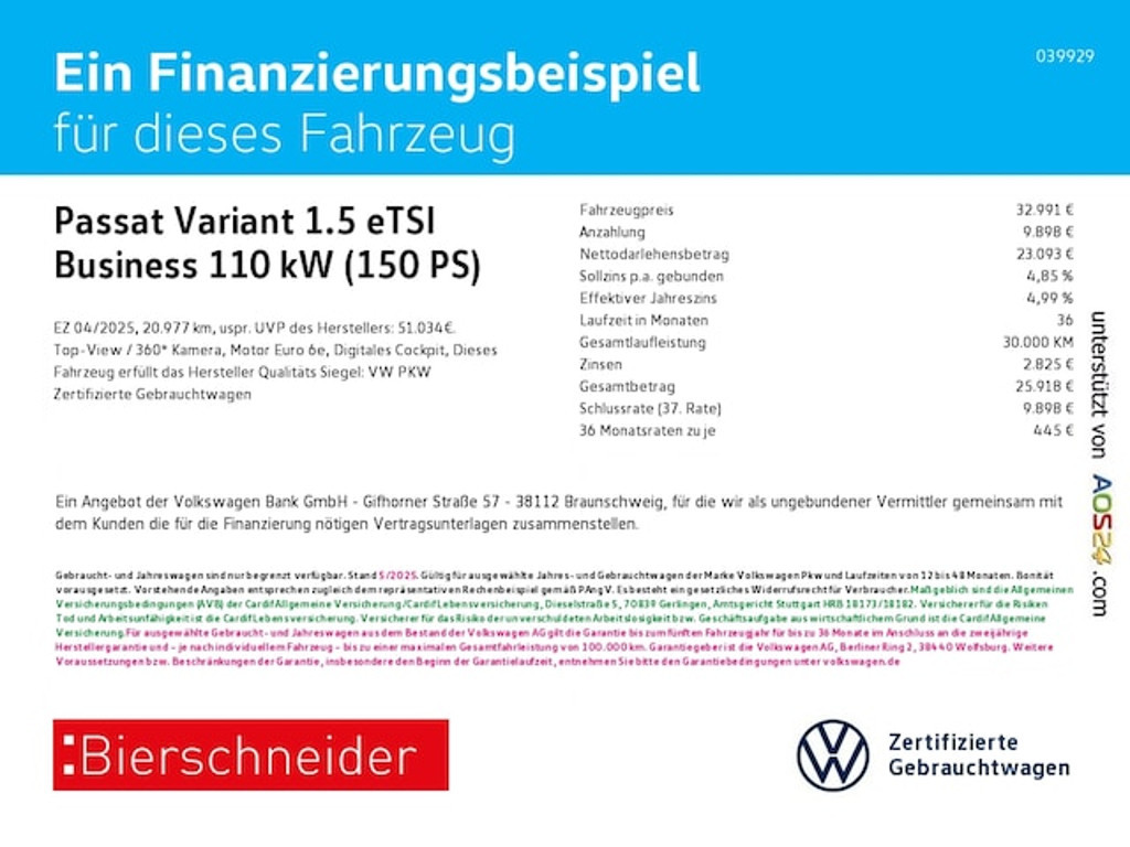 Volkswagen Passat 2025 Benzine