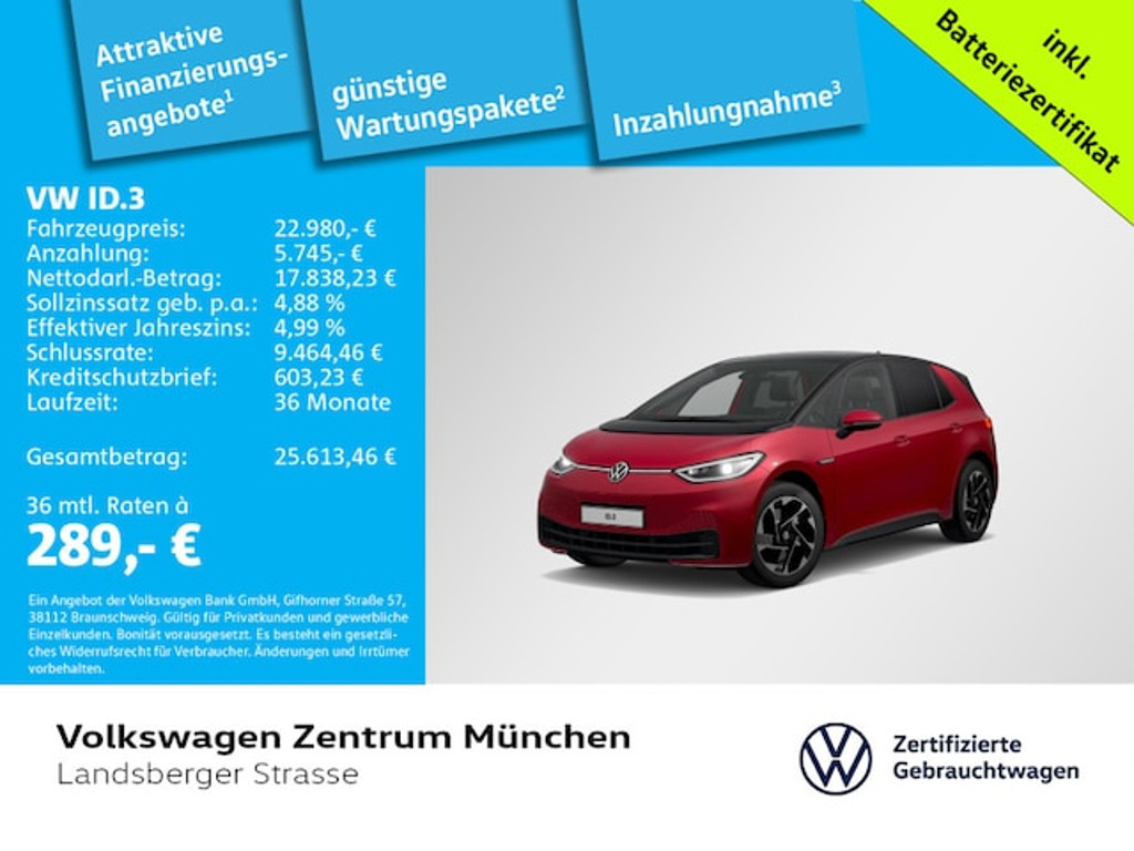 Volkswagen ID.3 2022 Elektrisch