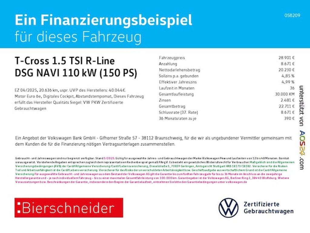 Volkswagen T-Cross 2025 Benzine
