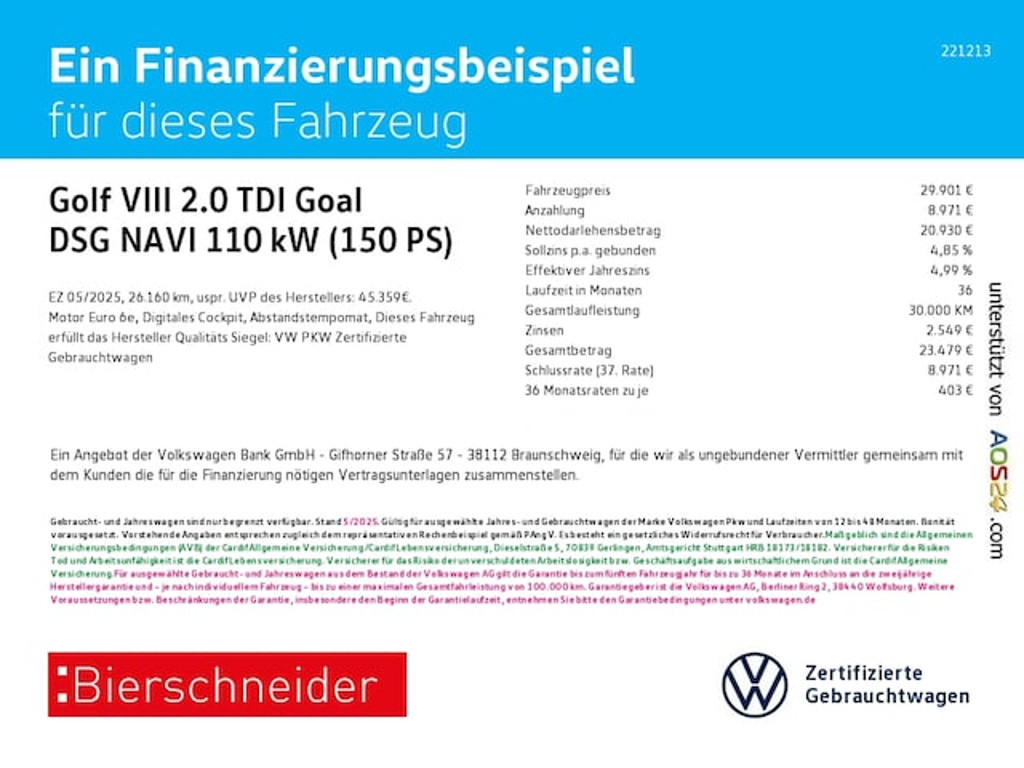 Volkswagen Golf 2025 Diesel