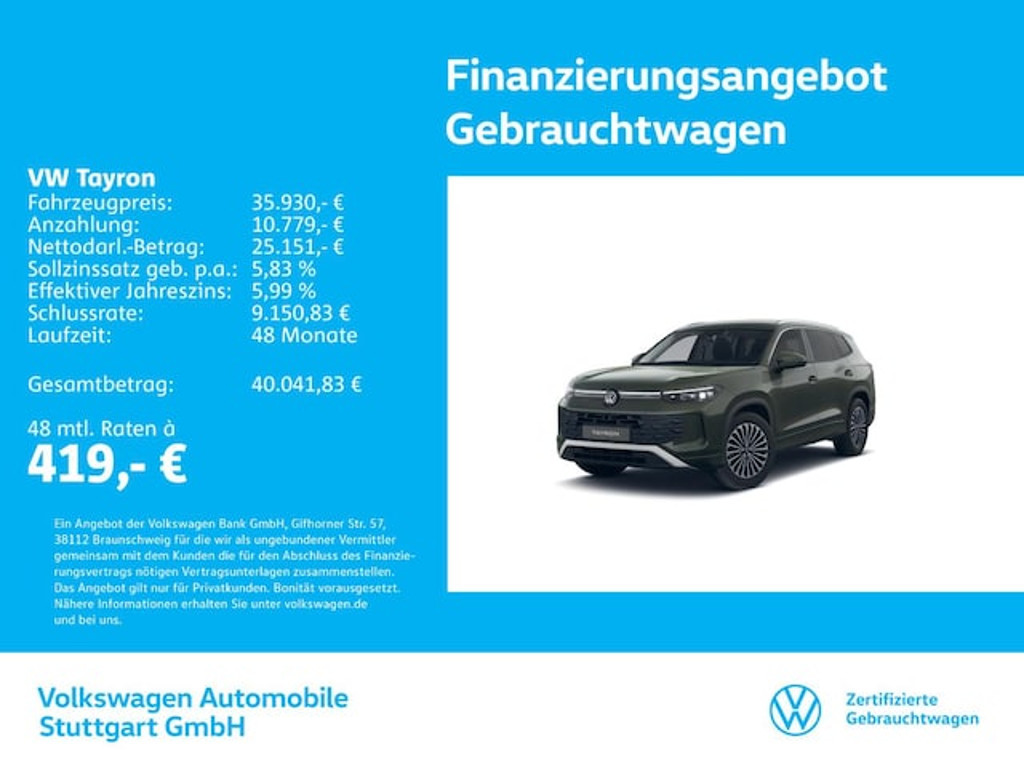 Volkswagen Tayron 2025 Benzine
