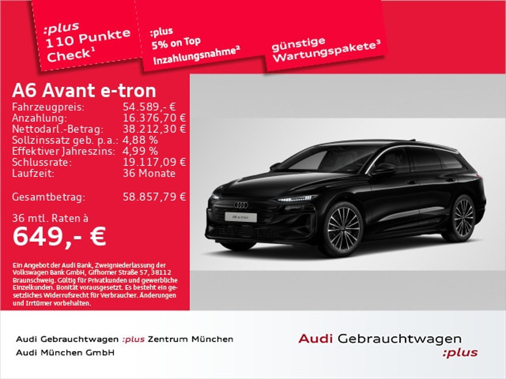 Audi A6 e-tron 2025 Elektrisch