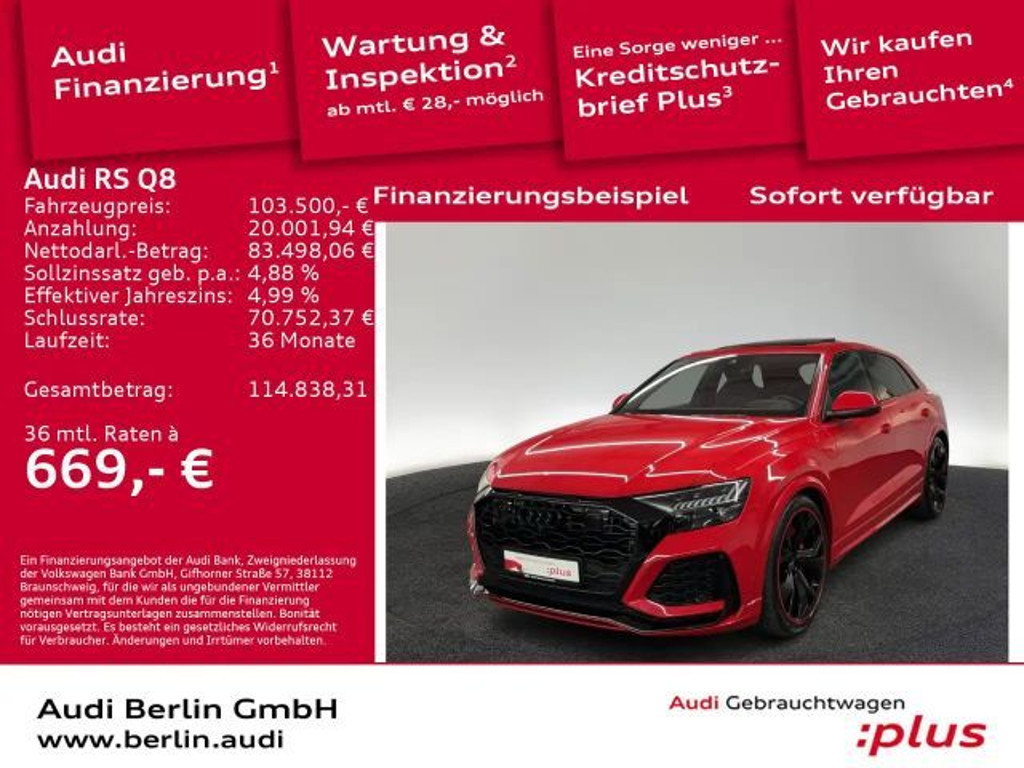 Audi RS Q8 2022 Benzine