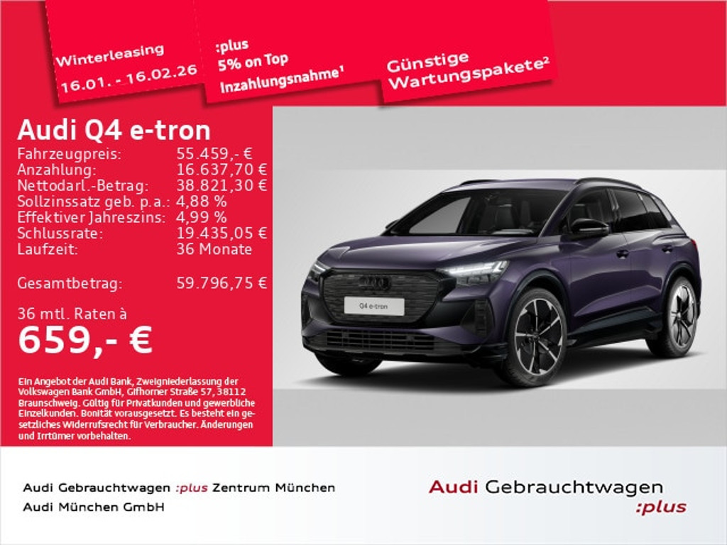 Audi Q4 e-tron 2025 Elektrisch