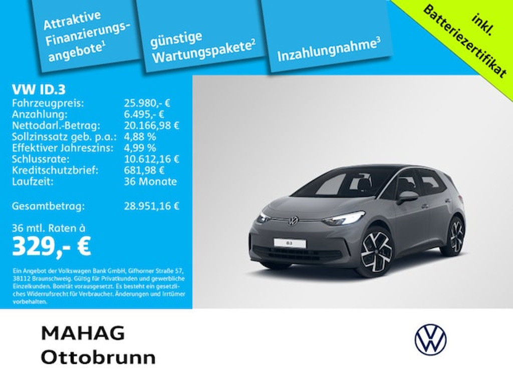Volkswagen ID.3 2023 Elektrisch