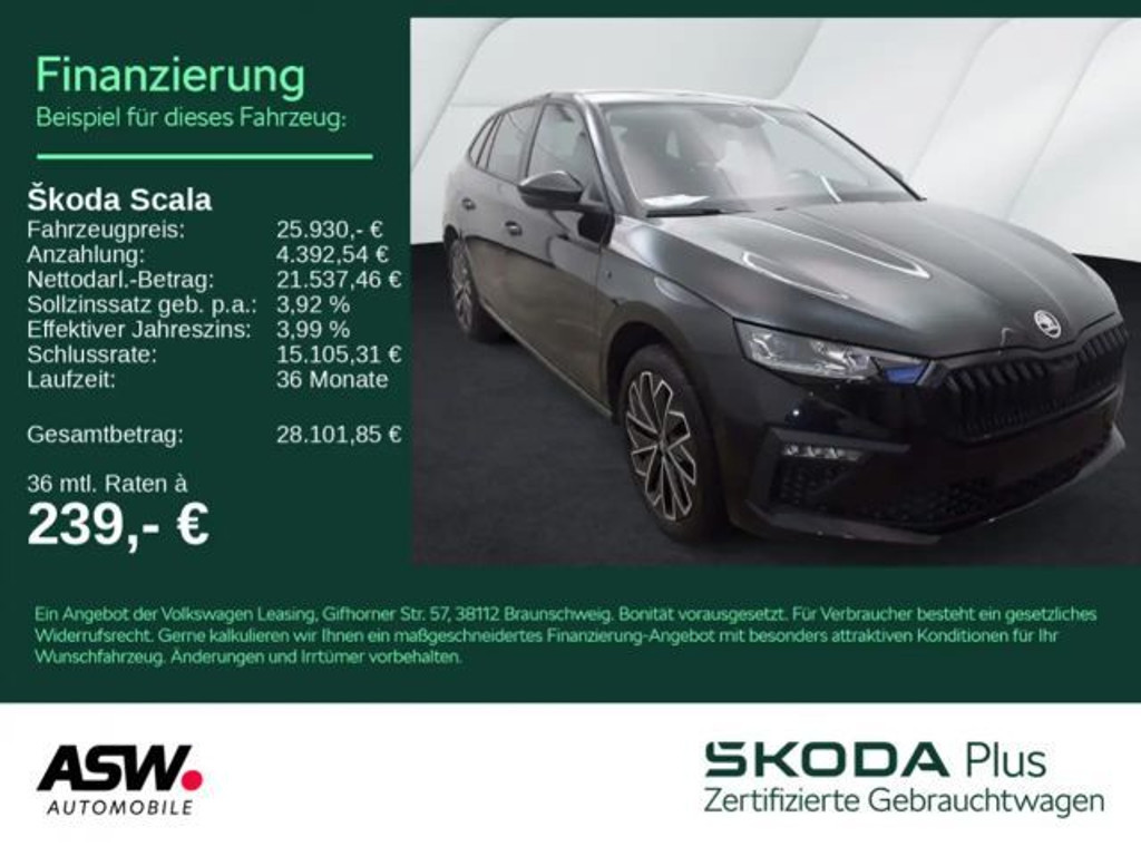 Skoda Scala 2025 Benzine