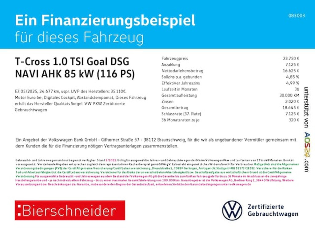 Volkswagen T-Cross 2025 Benzine