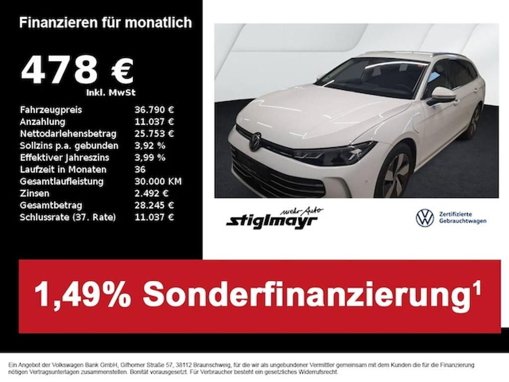 Volkswagen Passat 2025 Hybride Benzine