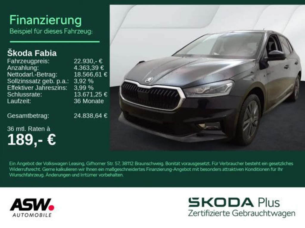 Skoda Fabia 2025 Benzine